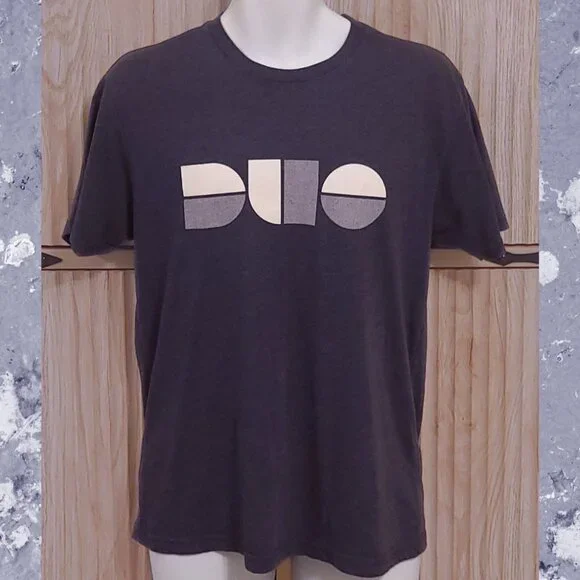 Next Level "DUO" Logo Tee Shirt - Heather Charcoal - Size M - Picture 1 of 10